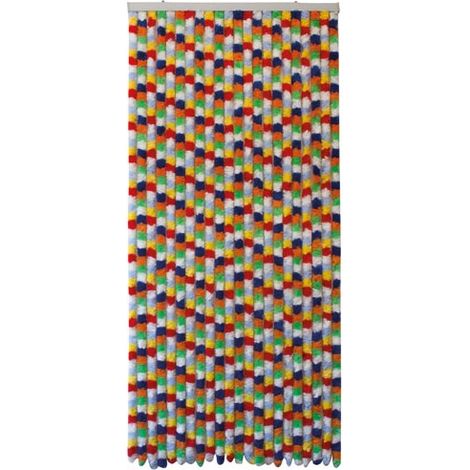 Rideau de porte chenille Katmandou 90 x 220 cm – Isolation douce – Protection contre les insectes – Entretien facile – Morel (1/2)