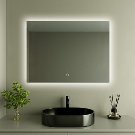 LOMAZOO Miroir de salle de bain rectangulaire 80x60 - Éclairage