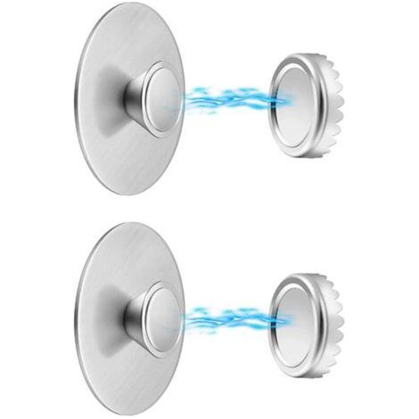 2 Pièces Porte-Savon Magnétique Acier Inoxydable, Murale Porte-Savon Aimant de Cuisine et de Salle de Bain, Économisez de l'espace Contient 2 couvercles (1/5)