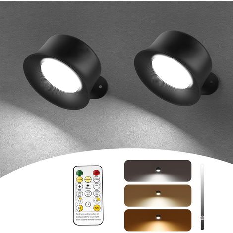 Lampe Murale LED Rechargeable avec Télécommande ou Tactile Températures de Couleur et Luminosité Réglable sans fil pour Chevet 3 (1/5)