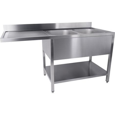 700 bloc-évier étagère lave-vaisselle démontable 2 à droite 1600 - Combisteel (1/5)