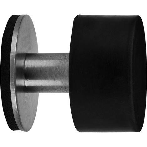 Türstopper HEKTOR Ø 40 mm H: 40 mm Edelstahl/schwarz Wandtürstopper Anschlagpuffer Türanschlagpuffer Anschlagschutz Türpuffer Türdämpfer selbstklebend ohne Bohren von SOTECH (1/5)