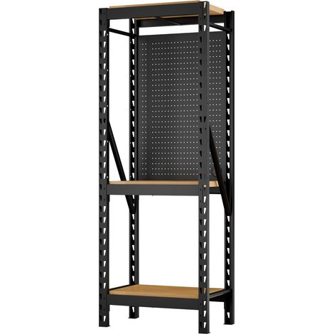 Draper 39683 BUNKER 17 Piece Modular 3 Tier Racking with Hardwood Shelving and Pegboards, 750mm (1/2)