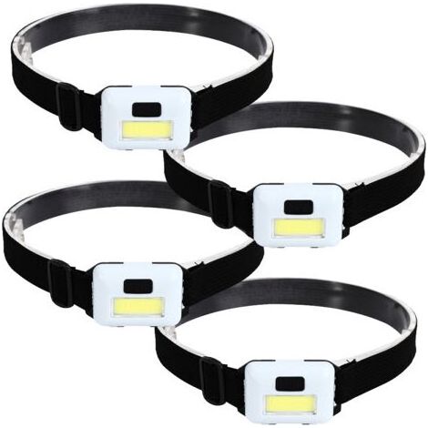 4-teilige Stirnlampe mit Richtfunktion, geeignet für Erwachsene und Kinder. Persönliche Schutzausrüstung, ultrahelle Stirnlampe, weiß. (1/4)