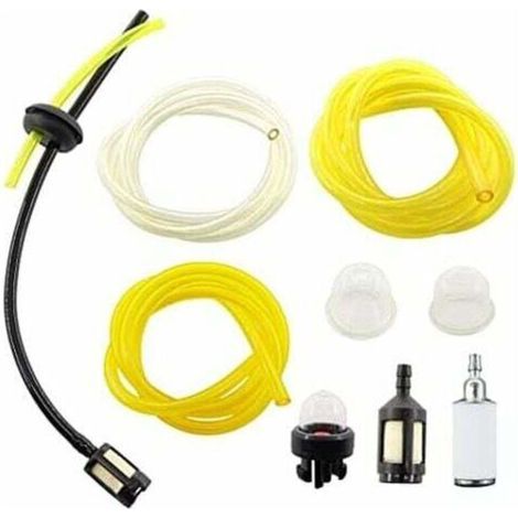 Ulisem Lot de 3 tuyaux de carburant avec filtre à essence pour tronçonneuses, débroussailleuses, Stihl, Husqvarna, Partner, McCulloch, Echo, Poulan, Ryobi et Troy Bilt. (1/5)