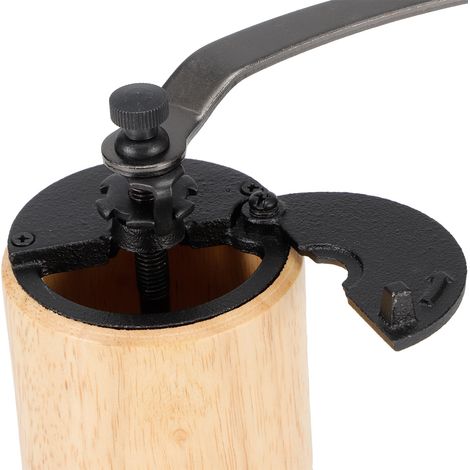 Moulin à café manuel en bois, moulin à grains portable, accessoire de cuisine pour la fabrication du café, couleur claire (1/5)