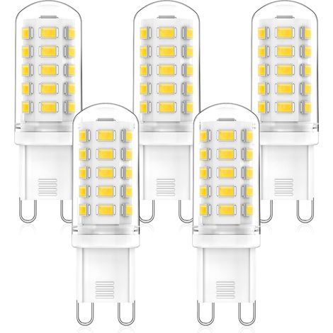 APEX Ampoules G9 LED 3W-Blanc Naturel 4000K, 320LM, 360 Degrés, Sans Scintillement, CRI 83+, AC/DC 220-240V, Non Dimmable,5pc (1/5)