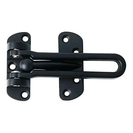 Verrous de porte pivotants avec barre de sécurité, cadenas anti-effraction, MS570-B Noir mat