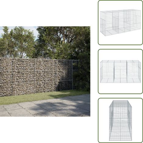 vidaXL Gabione mit Deckel 300x100x150 cm Verzinktes Eisen (1/5)