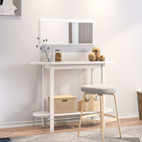 Console Table d'appoint - Meuble d'entrée Blanc 110x40x80 cm Bois massif de pin BV486198 - BonneVie (1/5)