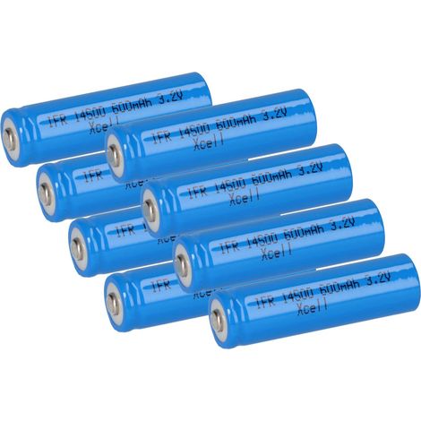 8x XCell IFR 14500 AA Solar Akku LiFePO4 3,2V 600mAh (1/5)
