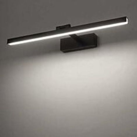 Badezimmerspiegelleuchte, 6000 K, Kaltweiß, 12 W, LED-Badezimmerlampe, moderne Badezimmerlampe für den Innenbereich, schwarze Badezimmerbeleuchtung, 1000 lm, 50 cm (1/3)