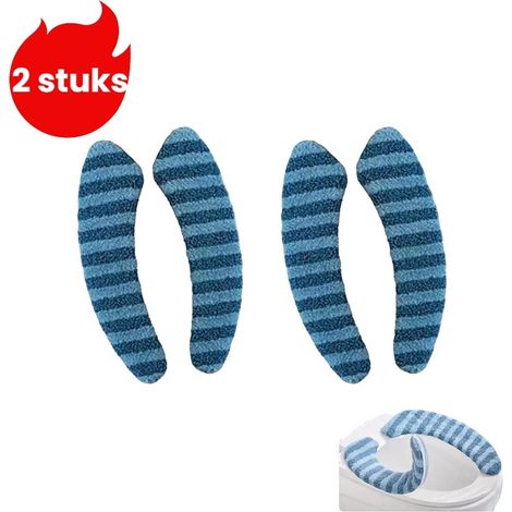 housse de siège de toilette épaisse imperméable auto adhésive pour toutes saisons lot de 2 couleur bleue (1/5)