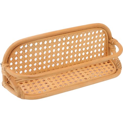 Langlebiges, handgefertigtes Wandregal aus Naturrattan für Badezimmer, Küche oder Wohnzimmer. (1/5)