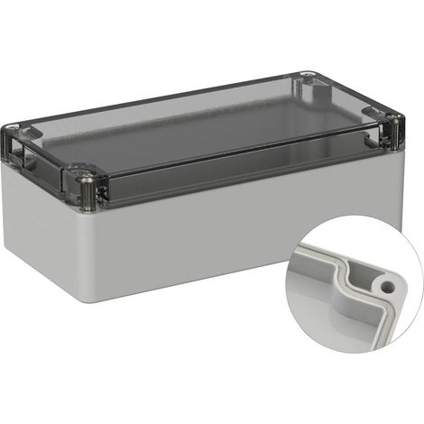TRU COMPONENTS TC-9065476 Alloggiamento outdoor 160 x 80 x 55 Policarbonato Grigio (RAL 7035) 1 pz. (1/2)