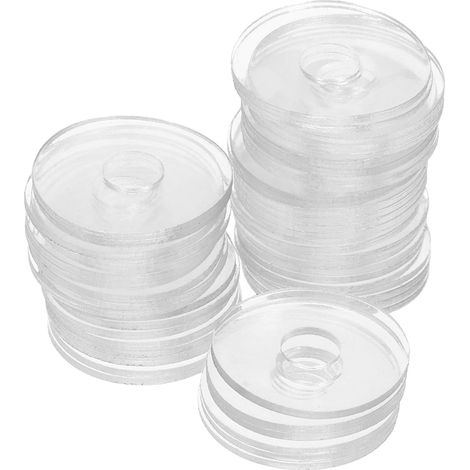 50 rondelles transparentes en vinyle pour poignées de douche (1/5)