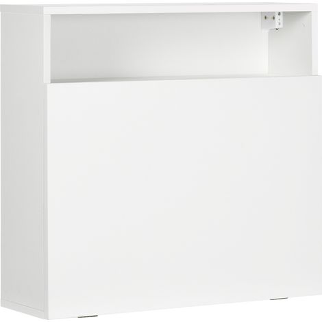 Bureau pliable mural 64x20x60 cm blanc