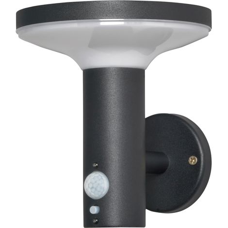 Litecraft Uris Outdoor Solar Powered Wall Light With PIR Motion Sensor - Black (1/5)