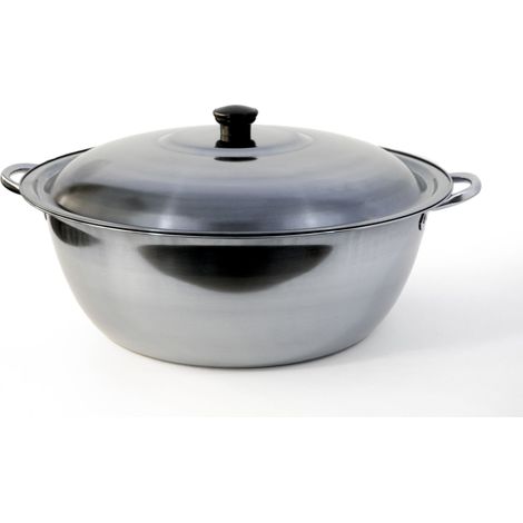 Bassine à confiture inox induction 36 cm 11 litres avec couvercle Comptoir de la Conserve