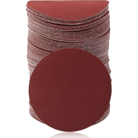 Lot de 50 disques abrasifs de 7,5 cm, Disques de ponçage à crochet et boucle pour perceuse, meuleuse, outils rotatifs, sans trou, (Grain 800)