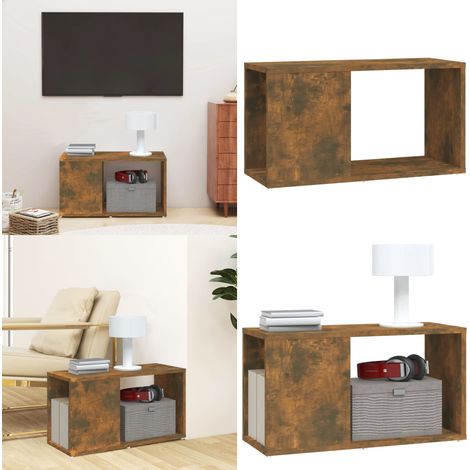 TV-Schrank Räuchereiche 60x24x32 cm Holzwerkstoff - TV Schrank - Holzmöbel - Wohnzimmerschränke - Regal - Medienregal - Home & Living