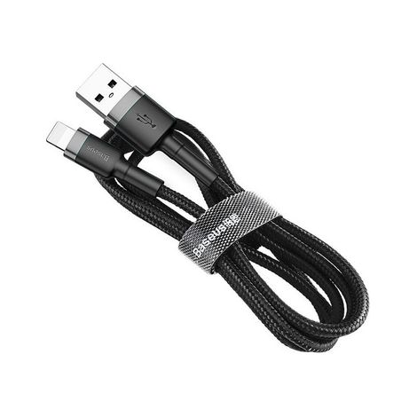 Cavo USB Lightning Baseus Cafule 2A da 3 m (grigio-nero) (1/5)