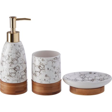 Premier Housewares 3 Pc Bubble Print Bathroom Set (1/5)