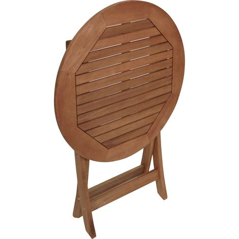 Klapptisch RIO 65cm rund, Eukalyptus geölt, (1/2)