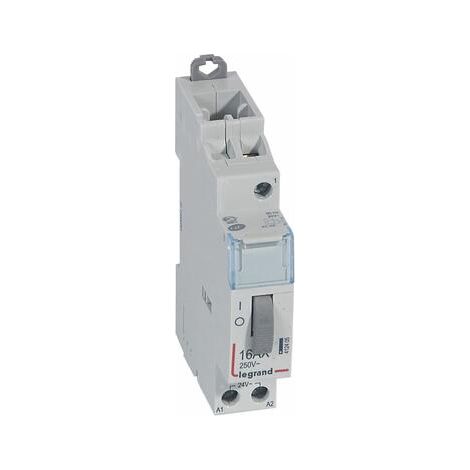 Télérupteur CX³ standard avec bornes à vis 1P 16A 250V contact 1F - tension commande 24V - 1 module - 412405 - LEGRAND