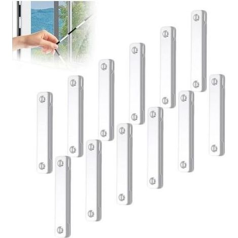 Lntyq Set Of 12 Clips Adhesives For Mosquito,magnet For Mosquito Window,Clips Of Fastening of screen,Not of installation Of Poinconnage, For Kitchen, Living room, Balcony