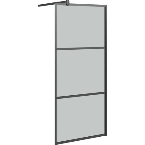 Maison Exclusive - Parete Doccia Walk in 80x195 cm in Vetro Scuro ESG Nero