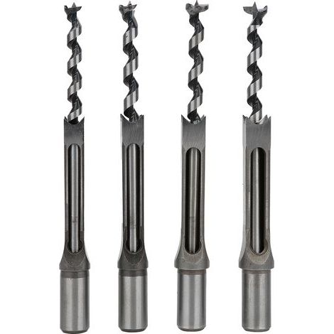 4 pièces / set Forets à trous carrés 12.7‑16mm pour bois, en acier à roulements de haute précision (1/5)