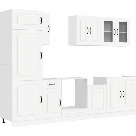 Maison Exclusive - Mueble de cocina Kalmar blanco 8 piezas madera (1/5)