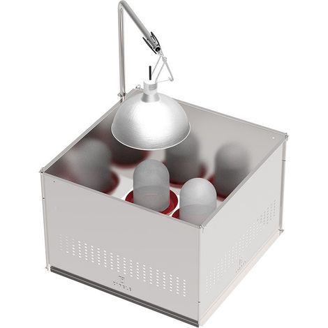 Box per Pulcini con Accessori e Riscaldamento, 60x60x27 cm