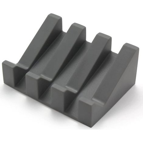 Portasapone minimalista per bagno e cucina - Portasapone in silicone nei colori grigio, bianco e nero (1/5)
