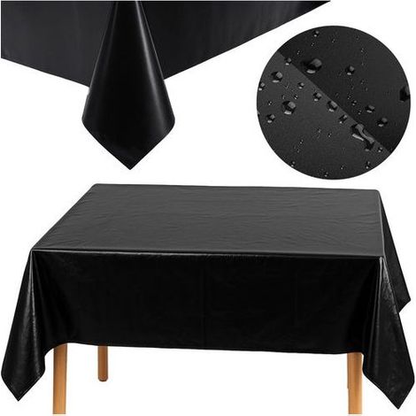 Nappe noire metallisee 137 x 274 cm impermeable et reutilisable (1/5)