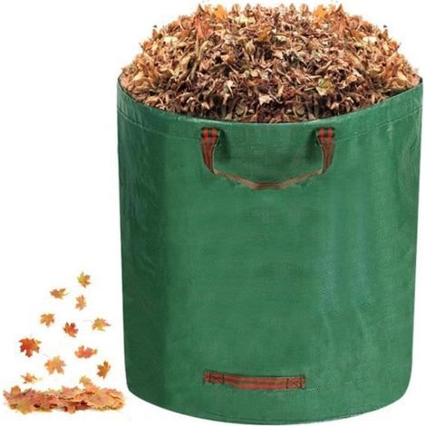 1pc 272L Green Garden Bag, Tear-Resistant with Handles, Foldable and Reusable for Garden Waste (1/4)