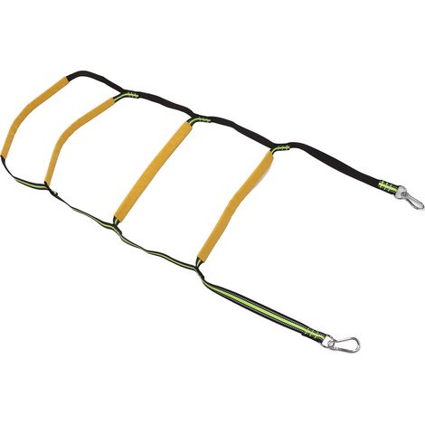 Échelle de corde bateau 4 marches pliable portable, échelle d'embarquement en corde pour bateau gonflable, kayak, motonautisme (1/5)