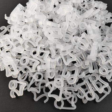 Lot de 100 clips de fixation pour guirlandes lumineuses de Noël d'extérieur, résistants au vent et à la pluie, pour tuiles et caniveaux de drainage, vente directe. (1/5)