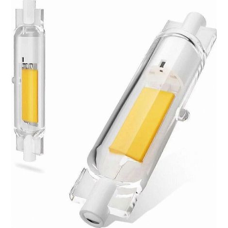 Ampoules LED R7S à intensité variable 78 mm, blanc chaud 2000 K, équivalent halogène 20 W (lot de 2) (1/5)