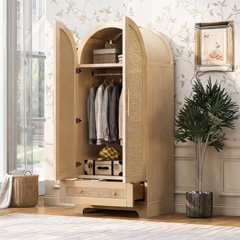 Commode coloris bois en bois 70 x 55 x 170 cm (1/5)