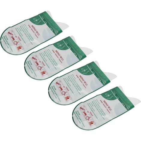 Lot de 4 poches à urine jetables auto-scellantes et portables d'urgence, contenant des granulés hydrosolubles, pour hommes et femmes (vert). (1/5)