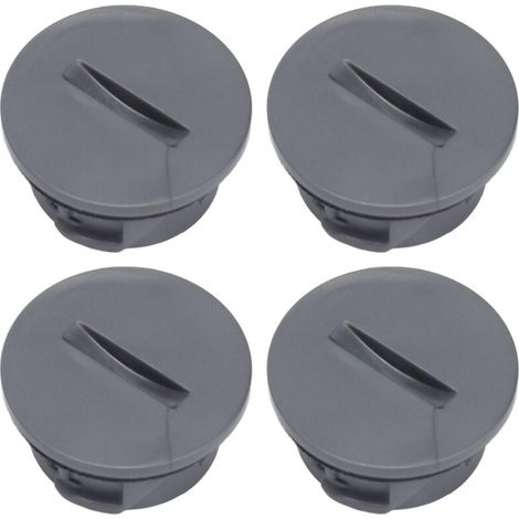 [Staubsaugerzubehör] [4er-Set] Endkappe für Lager und Bürste [Schwarzes ABS] Kompatibel mit V6 DC35 DC44 DC59 DC62 SV03 [Einfache Installation]