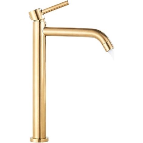 Robinet pour vasque, noir, eau chaude/froide, pour sanitaires (1/5)