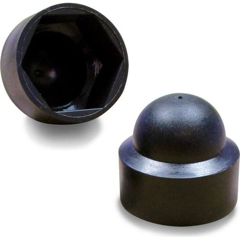 100 pièces - Cache vis écrou de protection M8 clef de 13 mm - plastique NOIR