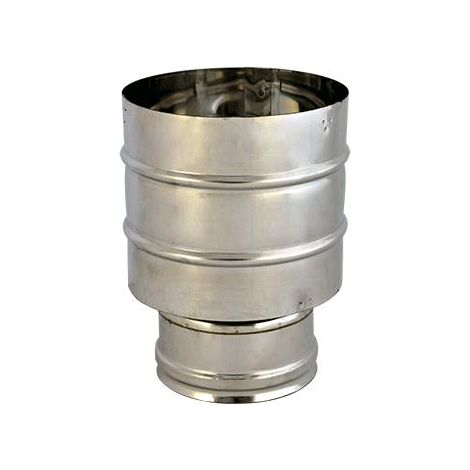 Fumaiolo A Cappello Doppia Parete 'Antivento' In Acciaio Inox   8/13 Cm