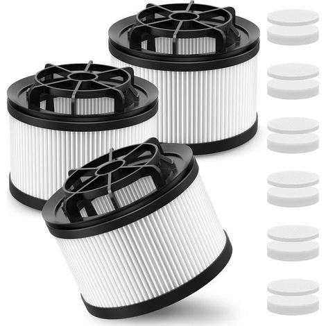 Juego de 3 filtros + 6 filtros de motor delanteros/traseros - Apto para aspiradoras inalámbricas Levoit LVAC 200 (LSV-V201F-WUS) (1/5)