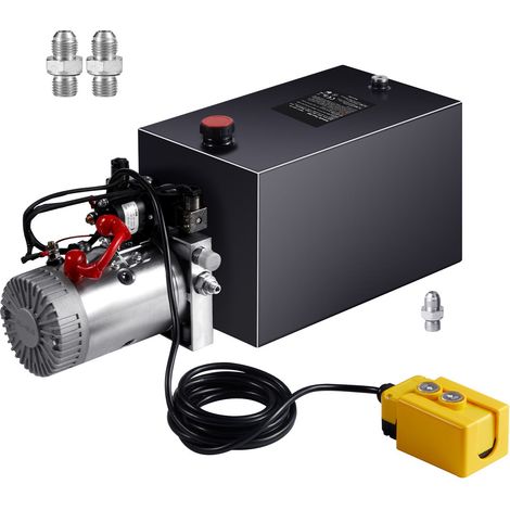 Pompe hydraulique 12V, 15 L, double effet, débit 3,4 L/min, pression max 220 bars, pour benne tracteur (1/5)