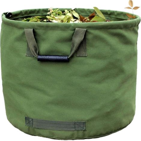 sac  Ordures En Toile Impermable Pour Le Jardin - Vert Arme, Sac  Feuilles De Grande Capacit, Rangement Pour Jouets, Sac  Ordures, Pliable (1/5)