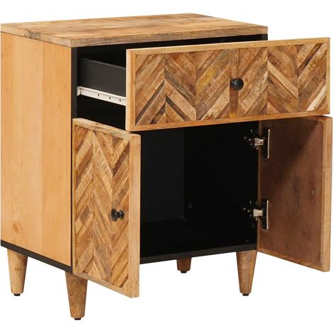 vidaXL Bedside Table Brown 50 x 33 x 60 cm Solid Mango Wood (1/4)